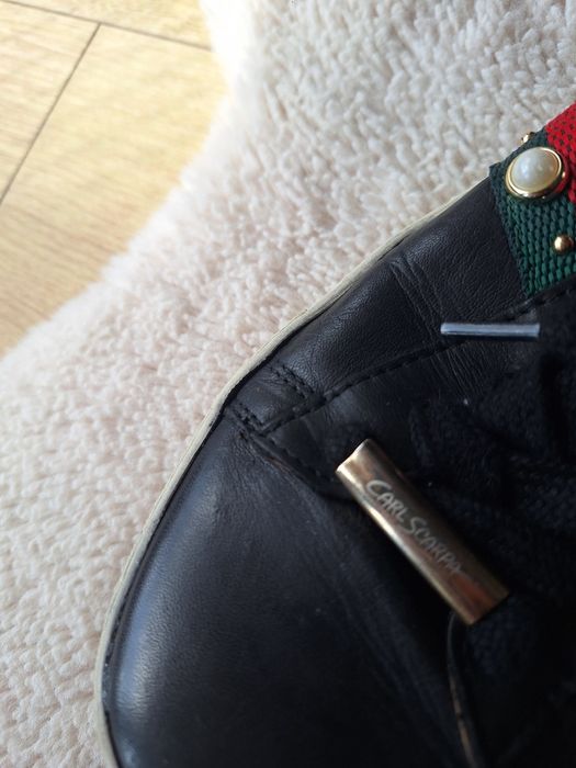 Czarne buty sneakersy Carl Scarpa skórzane trampki 41