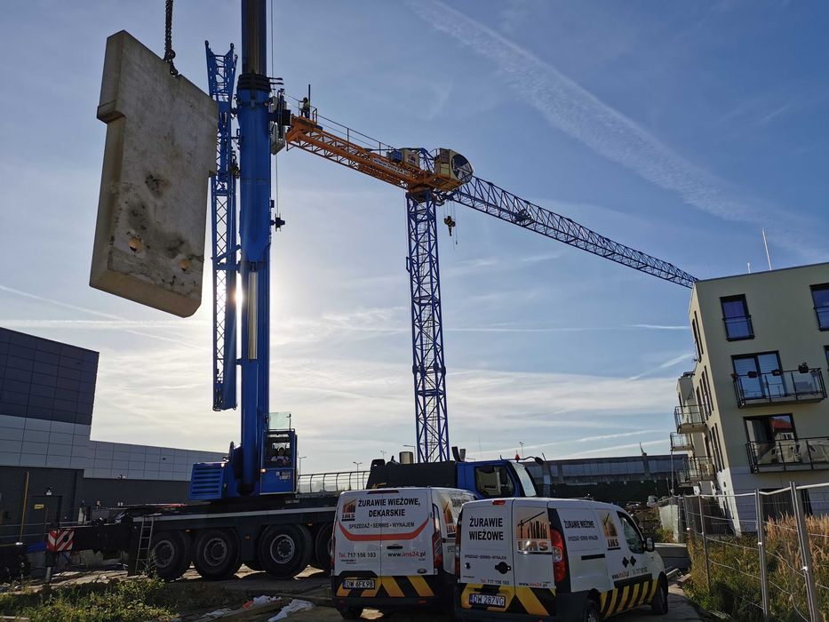 Wynajem dźwig budowlany, żuraw budowlany, Cena od 220zł/doba