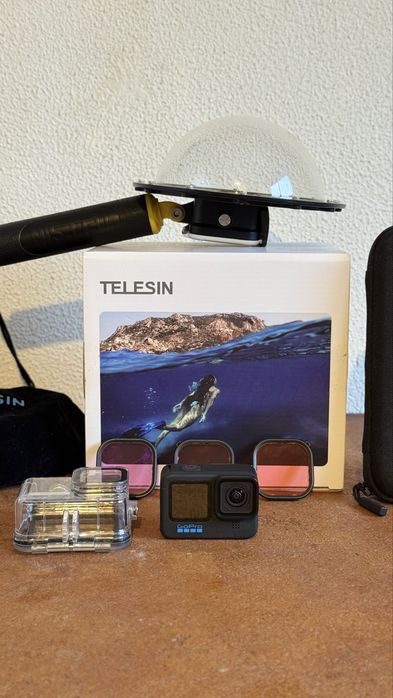 GoPro 10 com Dome e 3 baterias