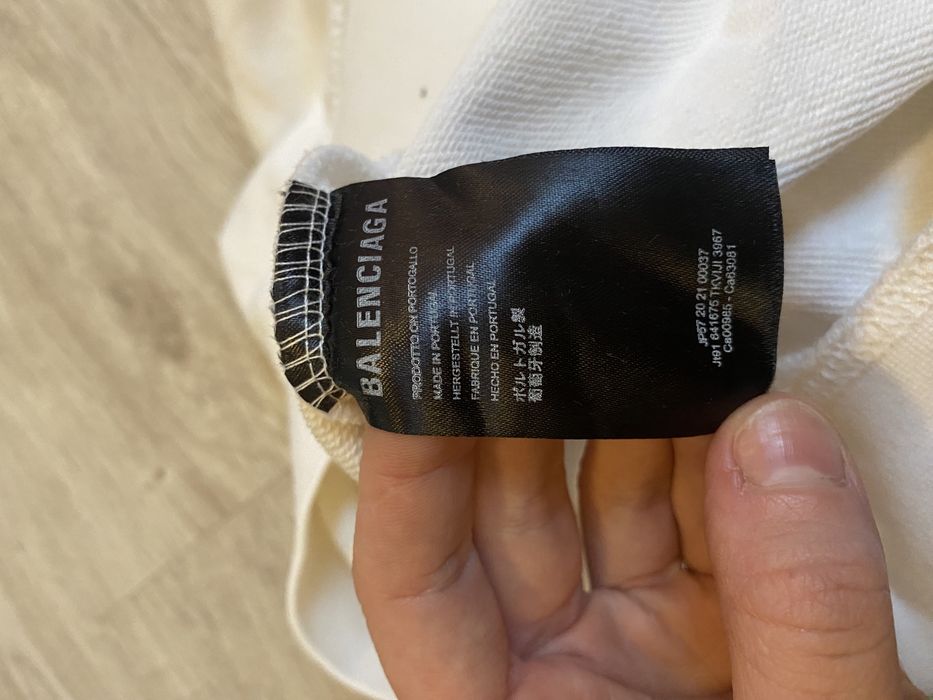 Balenciaga bluza damska beżowa/ecru logo