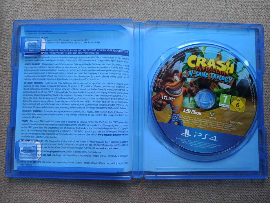 Crash Bandicoot N Sane Trilogy PS4 (stan 5/6)