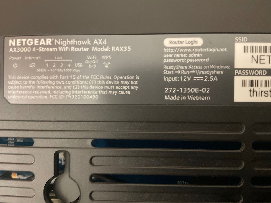 Роутер WiFi 6 маршрутизатор Netgear Nighthawk AX4 AX3000 (RAX35)