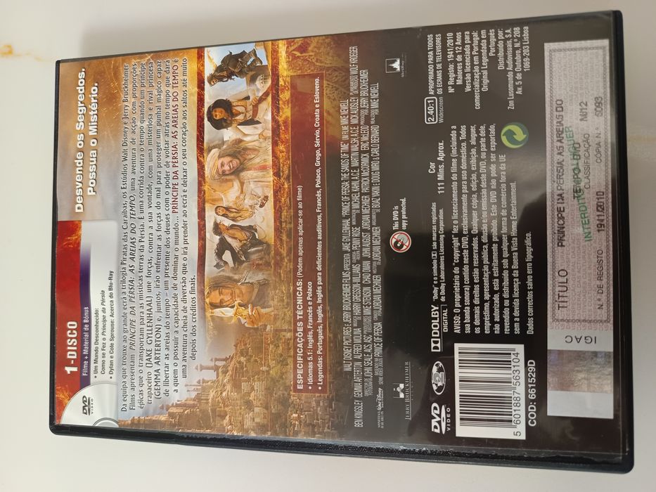 DVD disney o príncipe da Pérsia