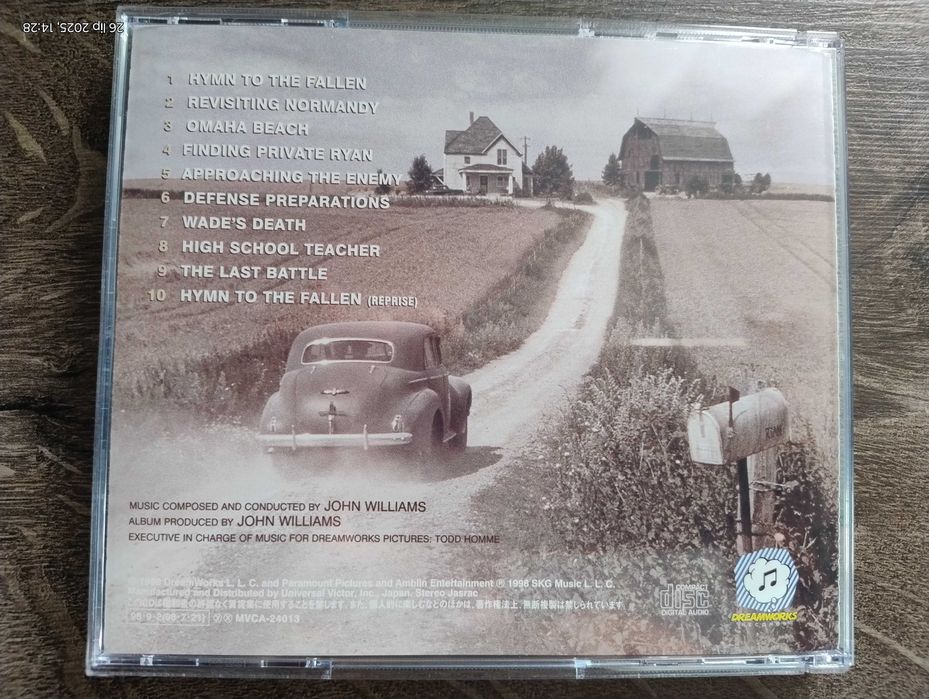 John Williams Saving Private szeregowiec Ryan CD Japan OBI Unikat