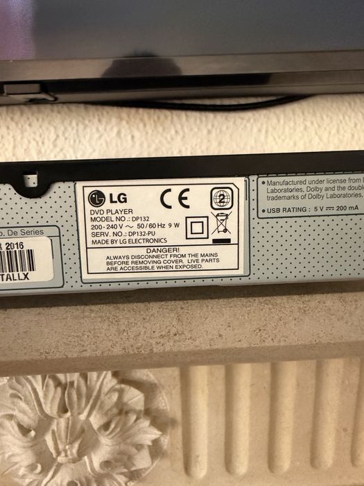 Leitor DVD LG DP132 com USB – Excelente Estado