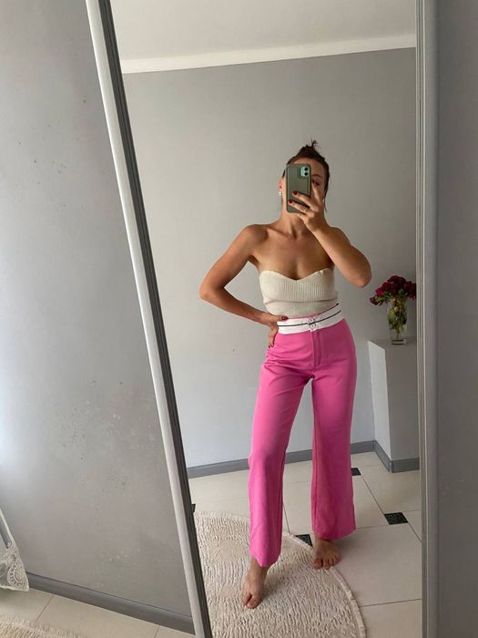 Брюки прямі zara/комбінзон палаццо