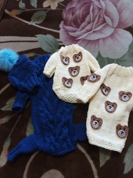 Вязаная одежда для собак. Больших и маленьких пород