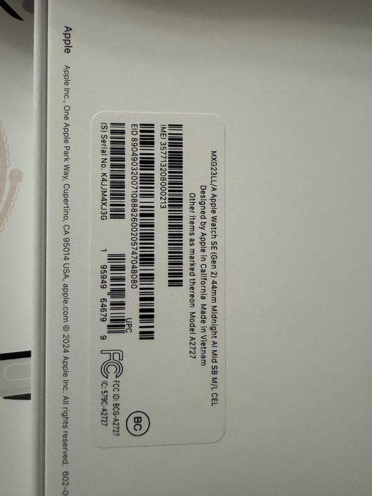 Apple Watch SE 2 44mm Midnight GPS+LTE