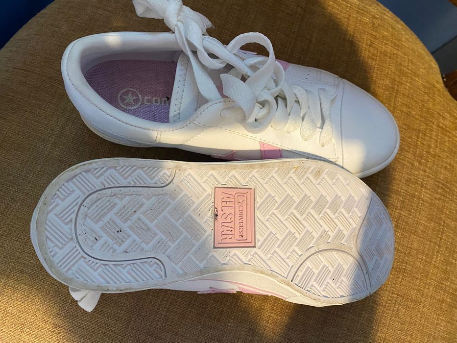 NOWE Converse biało różowe
