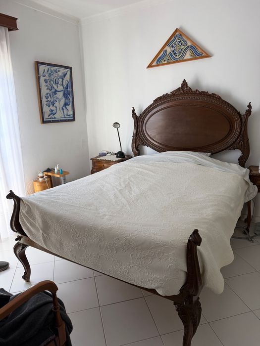 Cama Antiga de Mogno das Honduras 140x190