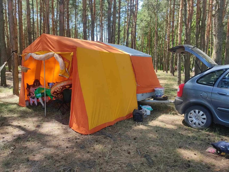 Прицеп Skif M1 палатка , кемпінг  на 4 місця з верандою 2-4м
