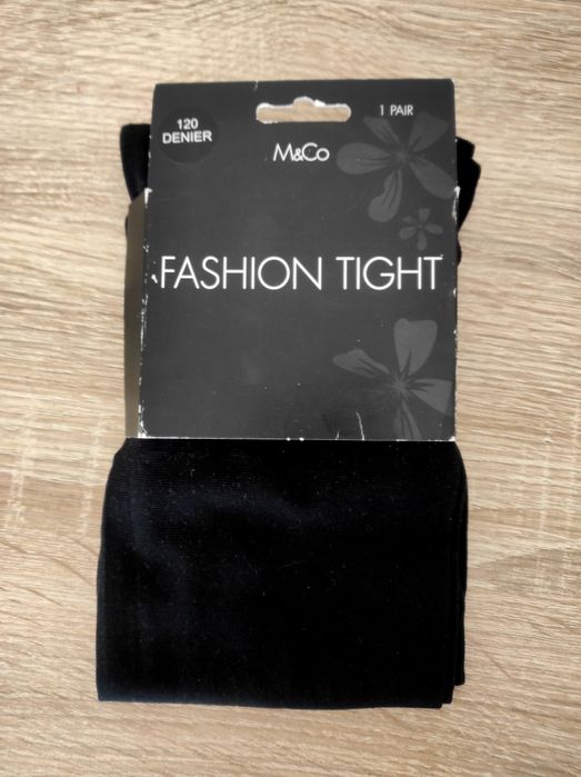 Rajstopy M&Co czarne 120 den M 38/ L 40