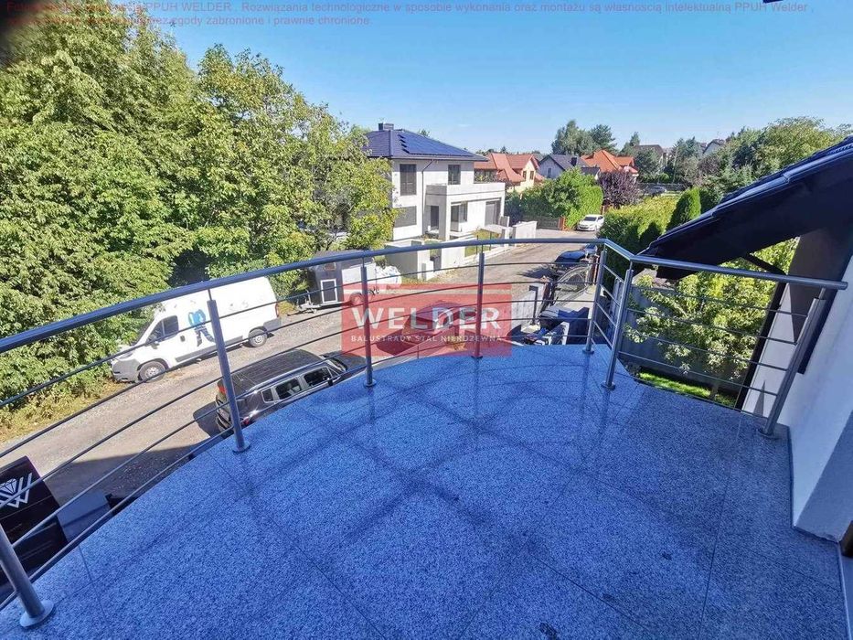 Balustrady francuskie Balkon Schody Harfa Antracyt Stal Nierdzewna