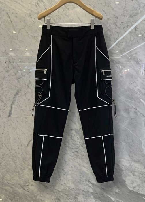 Czarne Spodnie Cargo Manière De Voir | Techwear Y2K Gorpcore