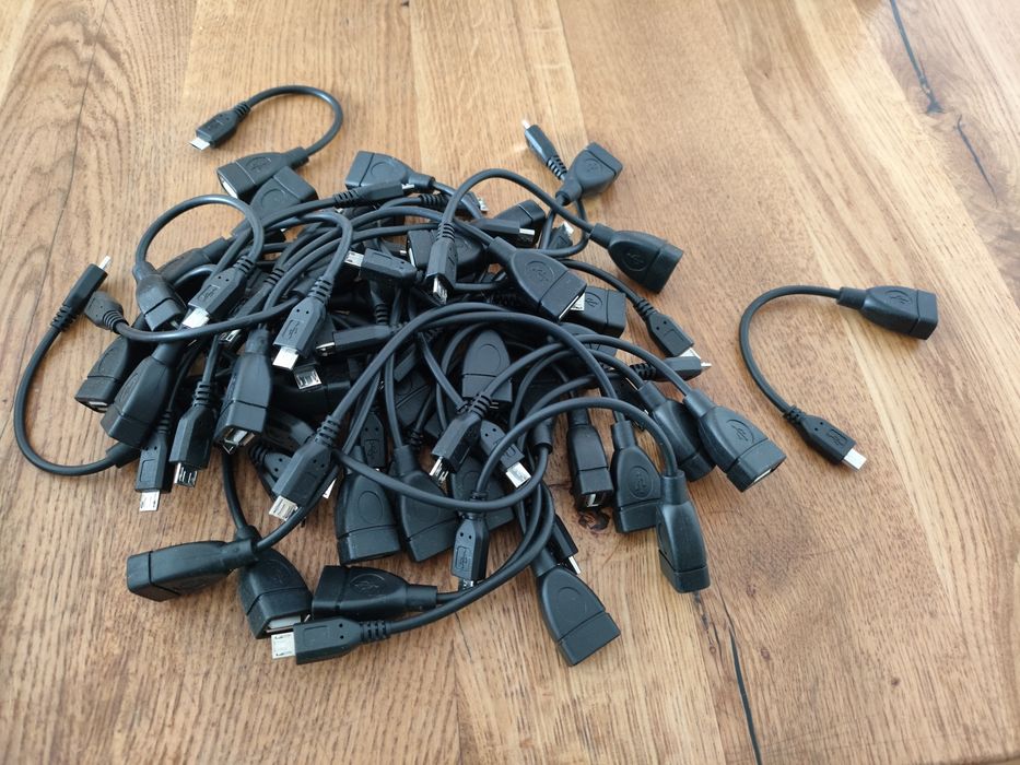 Kabel przejściówka Micro USB do USB-A OTG 45szt