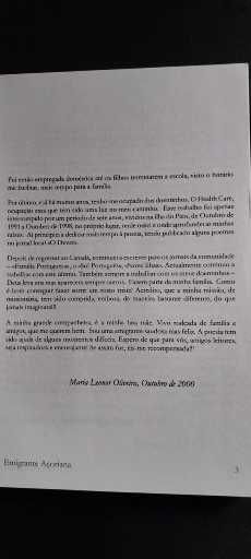 Emigrante Açoriana - Poesia -