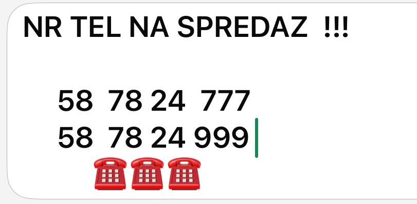 Numer telefonu do sprzedania