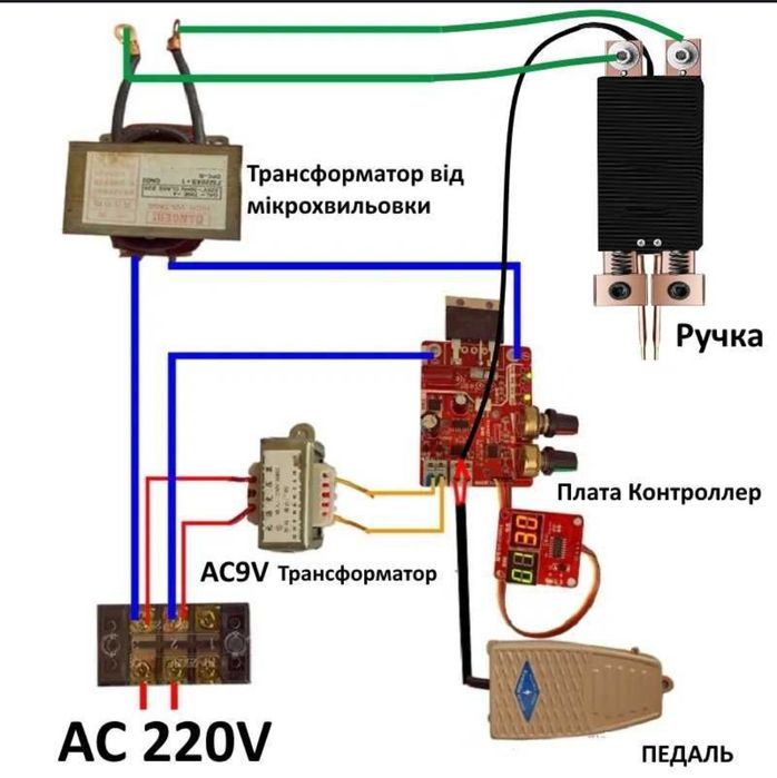 Модуль Плата Контролер Точкової Зварки NY-D01 100А Spot Welder NY-D02