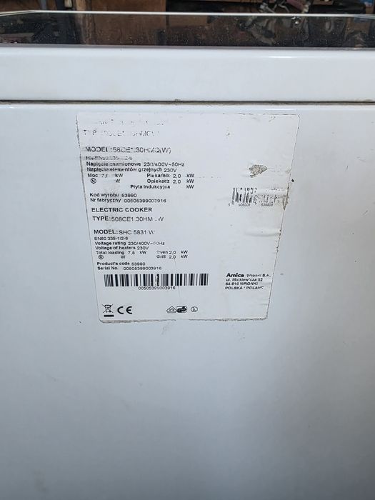 Kuchenka elektryczna Amica