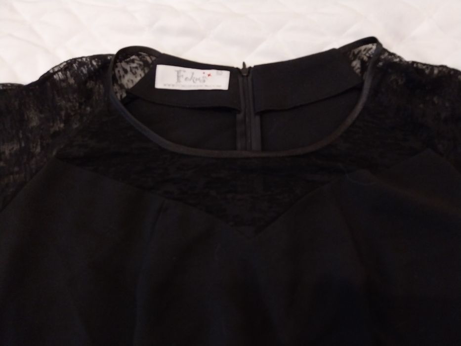 Świetna sukienka damska, czarna w rozmiarze plus size