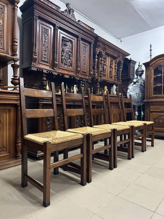 Стільці дубові стулья дерево ротанг 2979