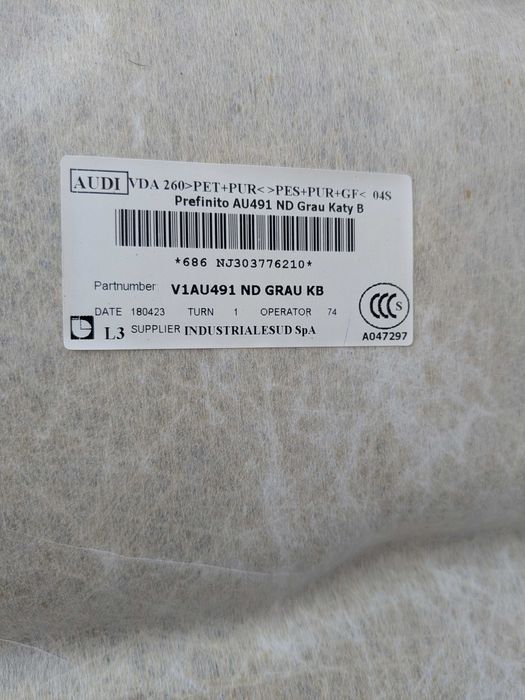 Потолок Audi A4 B9 Седан 8W5867506Q Стеля Ауді А4 Б9