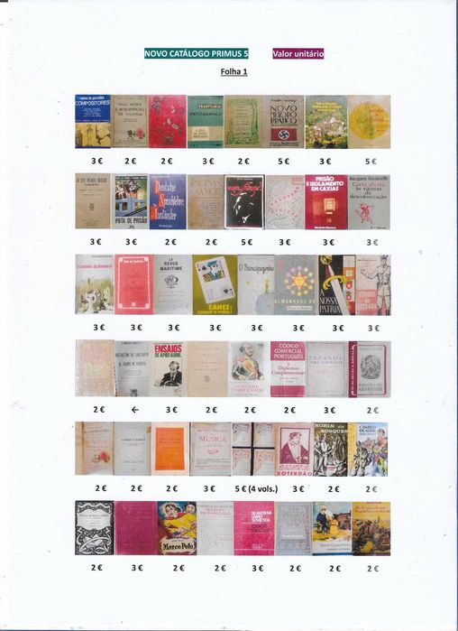 Livros usados e antigos - I