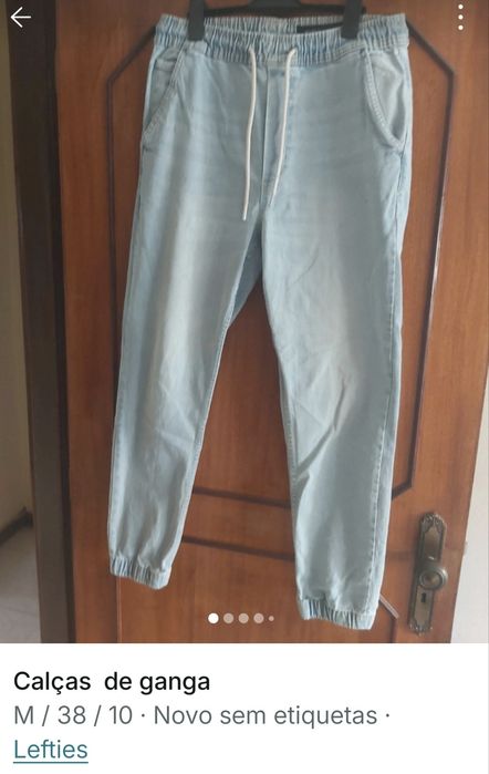 Calça de ganga  tipo balão