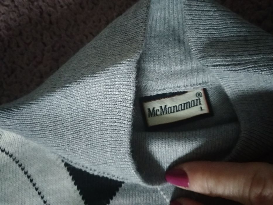 Sweter męski w romby NOWY