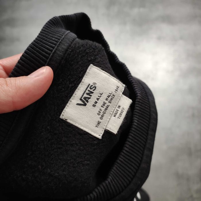 MĘSKA Bluza Duże Logo Casual Czarna Bawełna Vans Off the Wall Skate