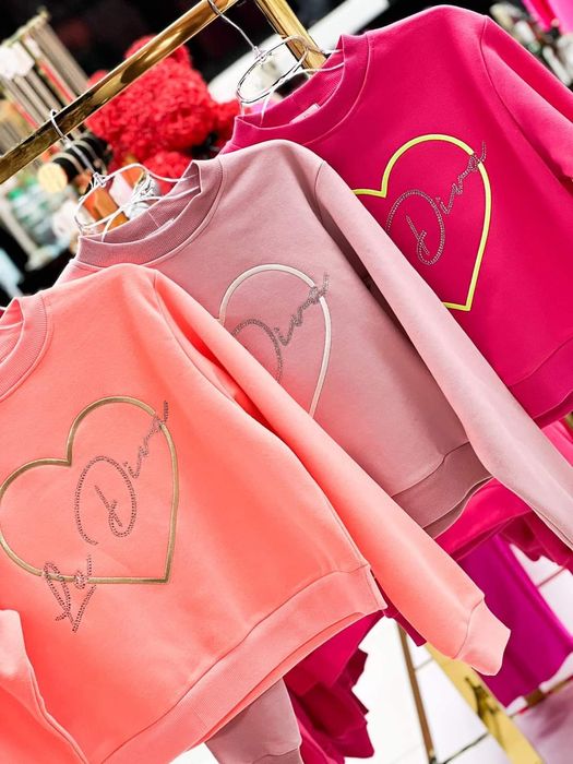 Bluza La Diva cyrkonie, morelowa