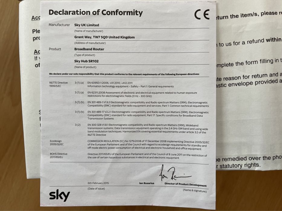 Роутер Sky SR102 ADSL2+/VDSL2 router