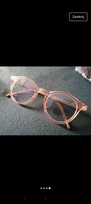 Nowe okulary zerówki retro vintage oldschool różowe
