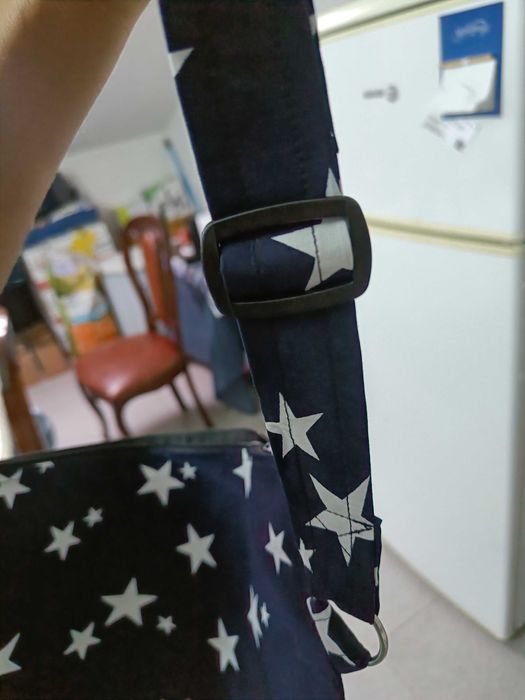 Bolsa feminina NOVA de tecido e couro sintetico