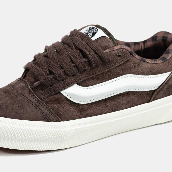 Кросівки Vans KNU Skool Brown - White premium | Кроссовки чоловічі жіночі