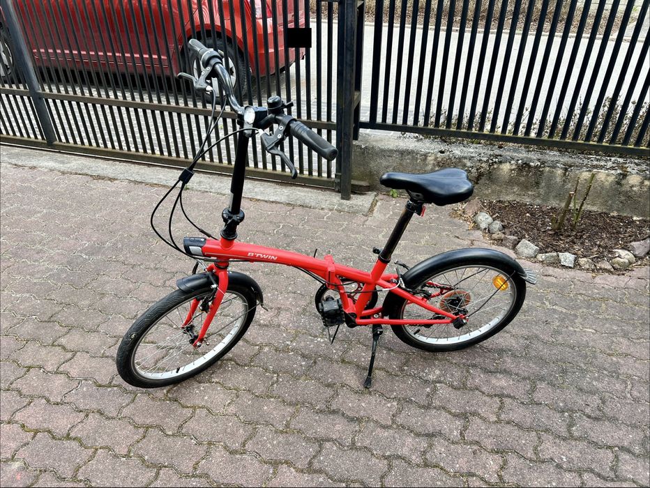 Rower składany Decathlon BTWIN Tilt 120 czerwony składak