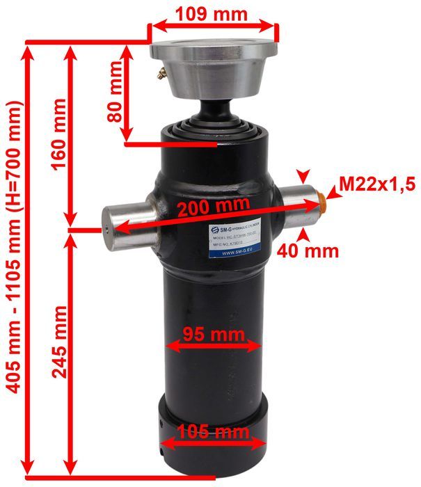 ZESTAW HYDR. Wywrotu 2,5 metra 700 mm [6953]