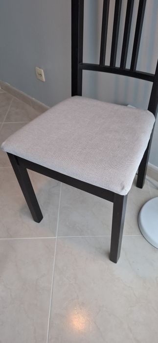 Mesa Ikea Torsby Vidro preto c/ 6 cadeiras Börje