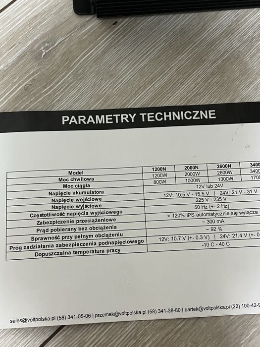 Продам інвертор VOLT POLSKA IPS-3400N (24V)