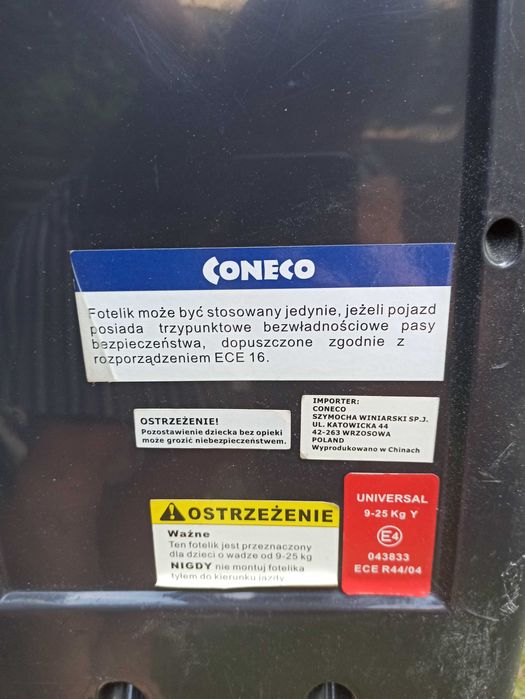 Fotelik Coneco Zenith Side Armor Sea Blue 9-25Kg