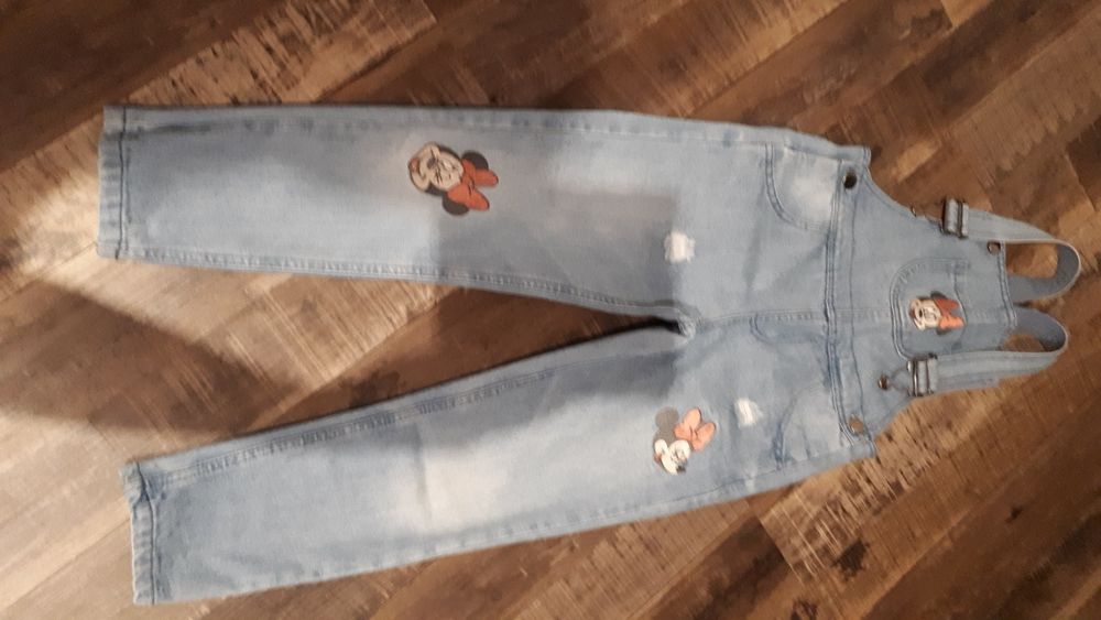 Ogrodniczki jeansowe 122 dziewczęce