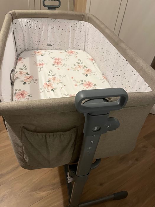 Łóżeczko dostawne kinderkraft neste up + materac + leżaczek KK