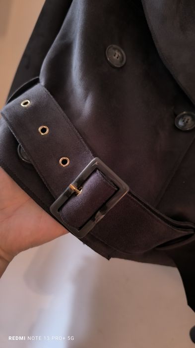 Ramoneska zamszowa trencz