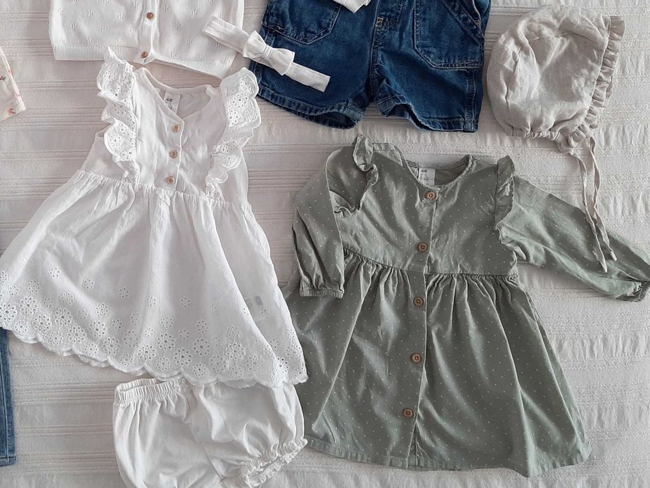 Sukienki, dżinsy r. 80 - śliczne ubranka