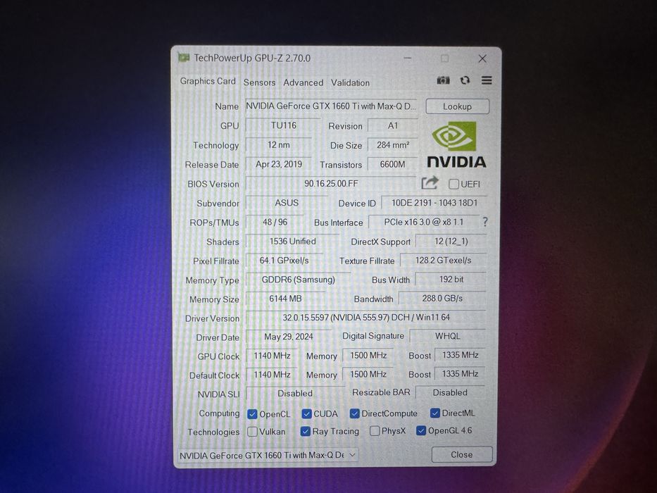 Asus ROG Zephyrus GA502D | 16GB RAM | 512GB NVMe | GTX1660 ti 6GB