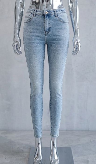 M.Sara rewelacyjne jeansy push up 31 L/XL 38 40 kryształki cudo