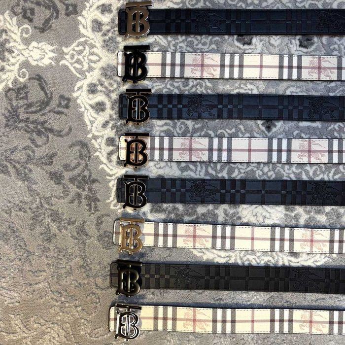 Ремінь Burberry довосторанній, Барбери ремень, барбері ремінь, чоловічий, жіночий