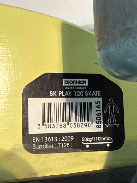Skate para crianças dos 3 aos 7 anos.