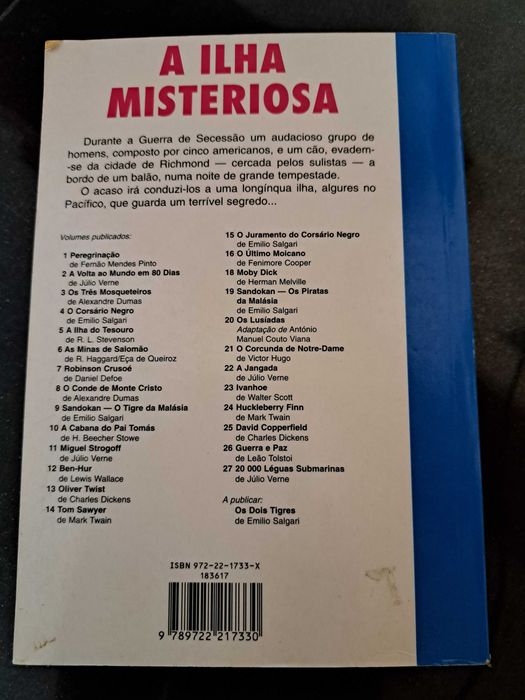 Livro Antigo Novo de Júlio Verne-A Ilha Misteriosa