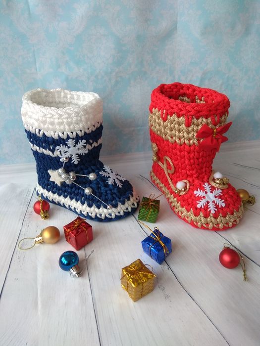 Новорічний декор, чобіток (Новогодний сапожок)